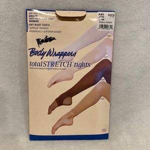 Body Wrappers Adult totalSTRETCH A80 Footed Tights Sz S-M